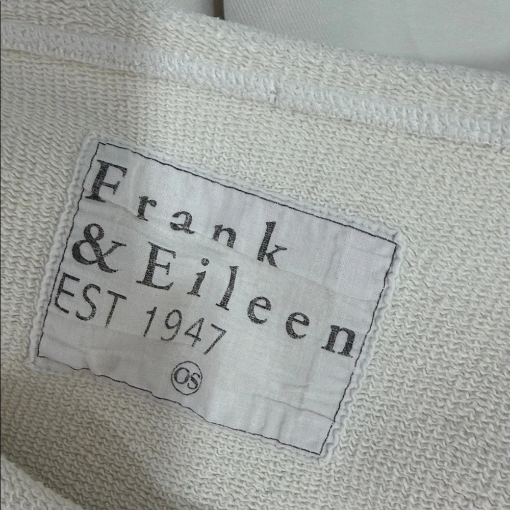 Frank & Eileen White Relaxed Short Sleeve sweatshirt Pullover - Picture 7 of 11